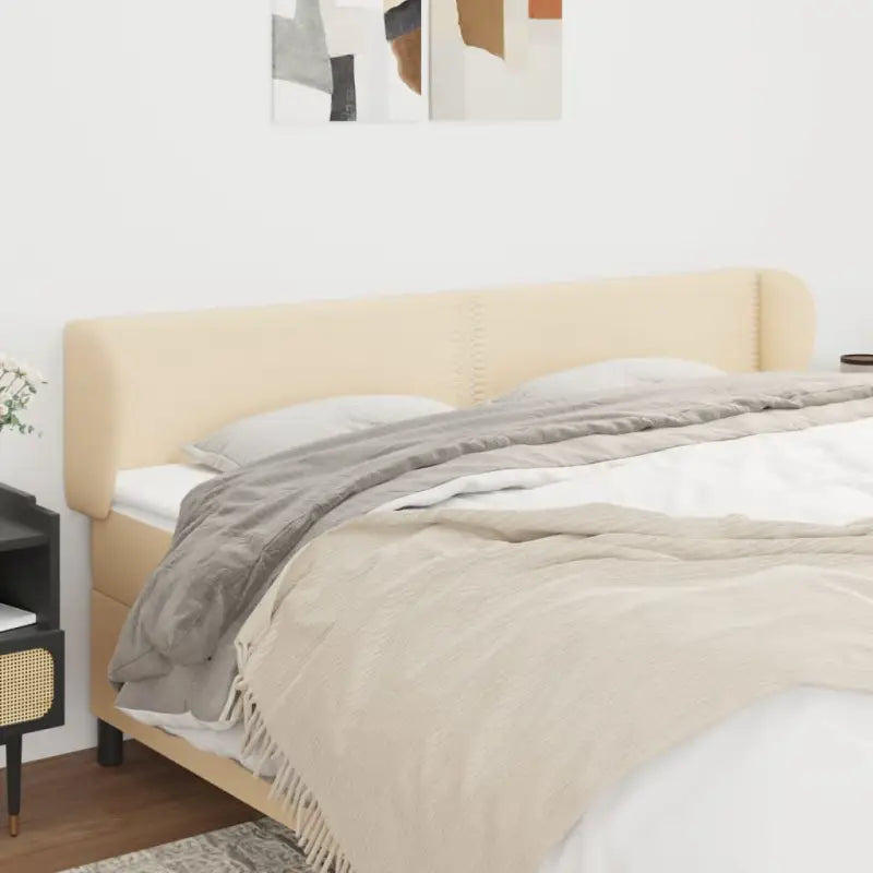 Hoofdborden en voetborden levering bevat voor een complete slaapkamer look - Crème / 183 x 23 x 78/88 cm / 1
