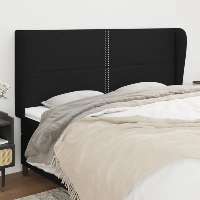 Hoofdborden en voetborden levering bevat voor een complete slaapkamer look - Zwart / 203 x 23 x 118/128 cm / 1
