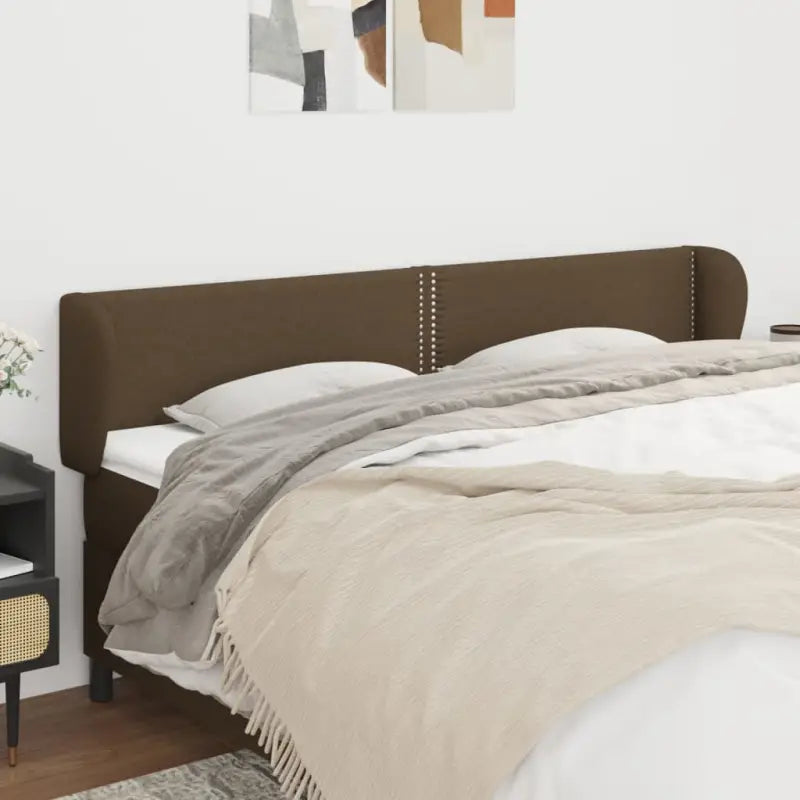 Hoofdborden en voetborden levering bevat voor een complete slaapkamer look - Donkerbruin / 183 x 23 x 78/88 cm / 1