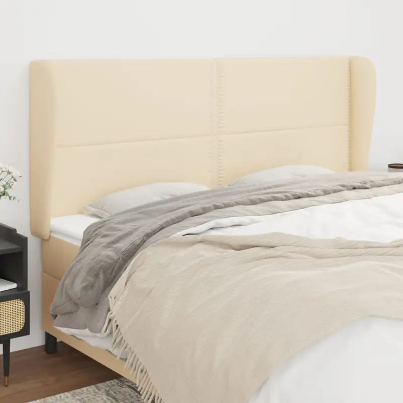 Hoofdborden en voetborden levering bevat voor een complete slaapkamer look - Crème / 183 x 23 x 118/128 cm / 1
