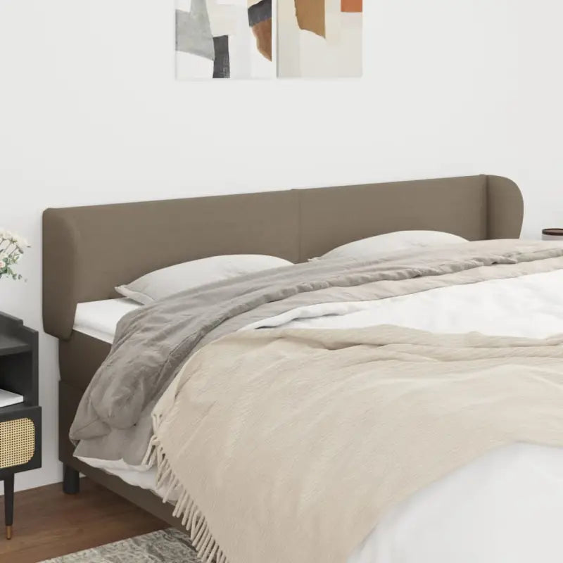 Hoofdborden en voetborden levering bevat voor een stijlvolle slaapkamer - Taupe / 203 x 23 x 78/88 cm / 1 - Hoofdborden
