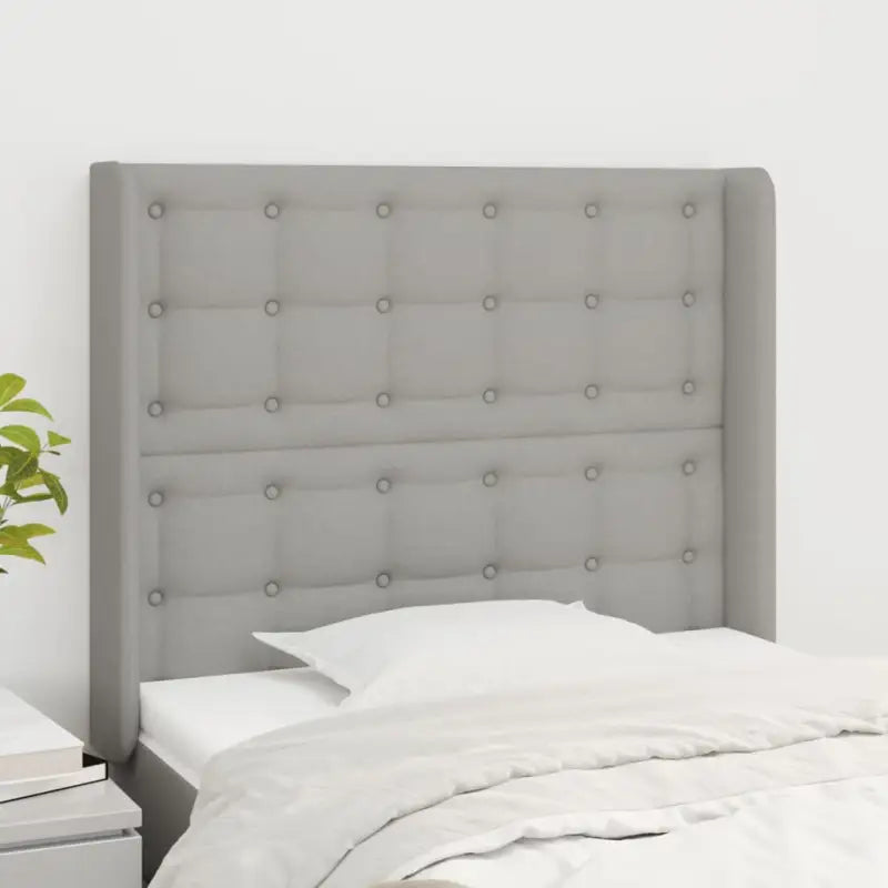 Hoofdborden en voetborden levering bevat voor een stijlvolle slaapkamer uitbreiding - Lichtgrijs / 103 x 16 x 118/128
