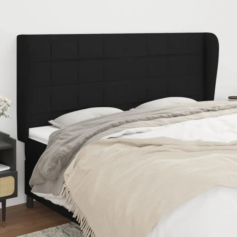 Hoofdborden en voetborden levering bevat voor een stijlvolle slaapkamer - Zwart / 163 x 23 x 118/128 cm / 1