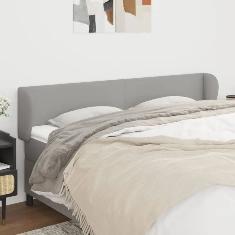 Hoofdborden en voetborden levering bevat voor een stijlvolle slaapkamer - Lichtgrijs / 203 x 23 x 78/88 cm / 1