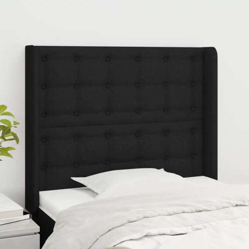 Hoofdborden en voetborden levering bevat voor een stijlvolle slaapkamer uitbreiding - Zwart / 103 x 16 x 118/128 cm / 1