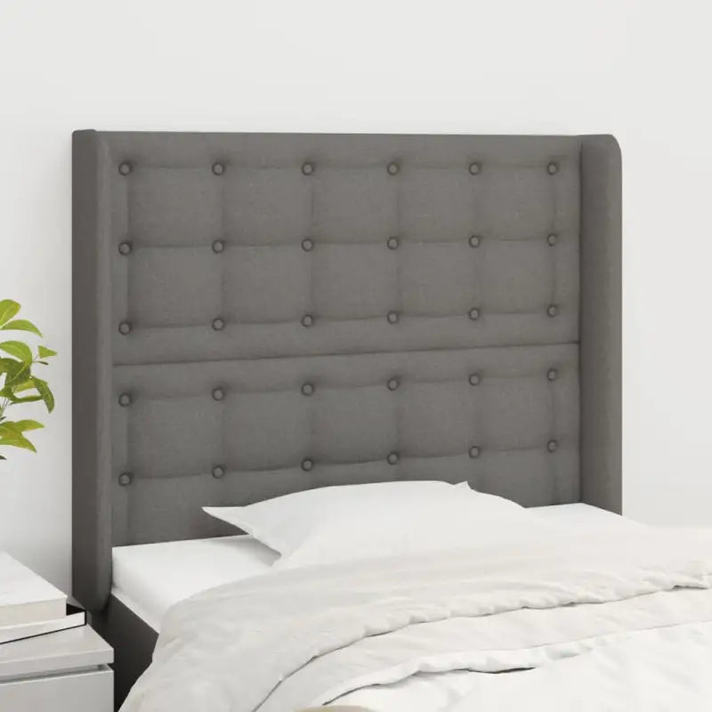 Hoofdborden en voetborden levering bevat voor een stijlvolle slaapkamer uitbreiding - Donkergrijs / 83 x 16 x 118/128