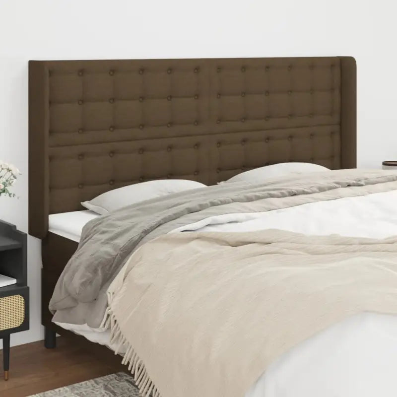 Hoofdborden en voetborden levering bevat voor een stijlvolle slaapkamer uitbreiding - Donkerbruin / 183 x 16 x 118/128