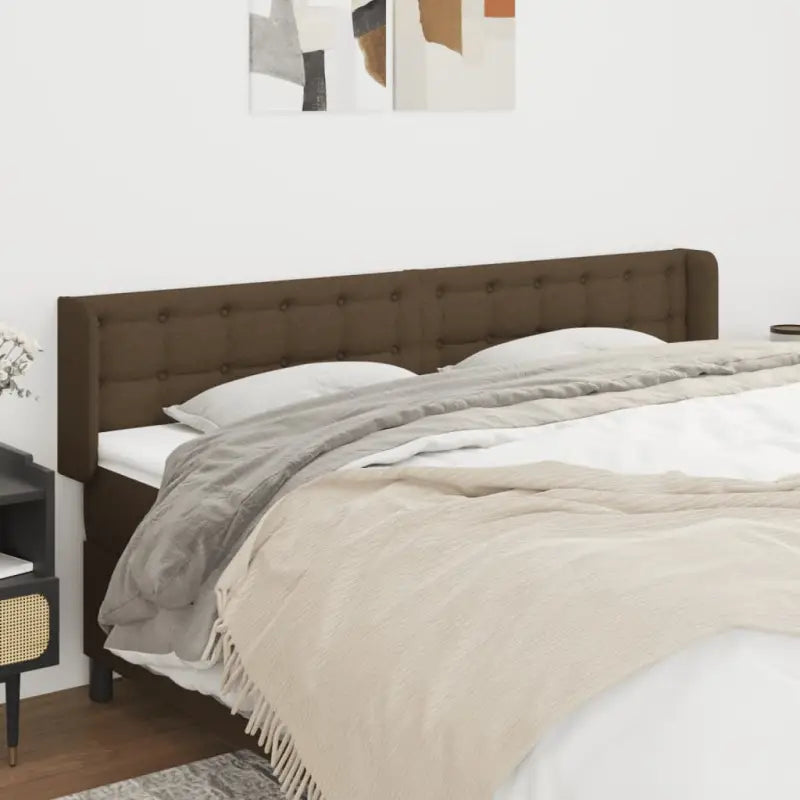 Hoofdborden en voetborden levering bevat voor een stijlvolle slaapkamer uitbreiding - Donkerbruin / 183 x 16 x 78/88 cm