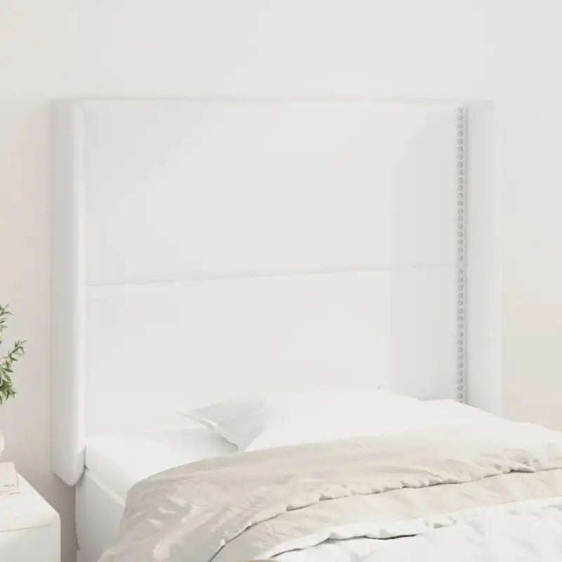 Hoofdborden en voetborden met hoogwaardig kunstleer levering bevat - Wit / 93 x 16 x 118/128 cm / 1 - Hoofdborden