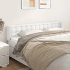 Hoofdborden en voetborden met hoogwaardige kunstleer levering bevat - Wit / 203 x 23 x 78/88 cm / 1 - Hoofdborden