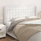 Hoofdborden en voetborden met hoogwaardige kunstleer levering bevat - Wit / 163 x 23 x 118/128 cm / 1 - Hoofdborden