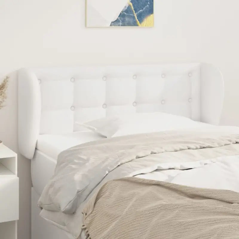 Hoofdborden en voetborden met hoogwaardige kunstleer levering bevat - Wit / 83 x 23 x 78/88 cm / 1 - Hoofdborden