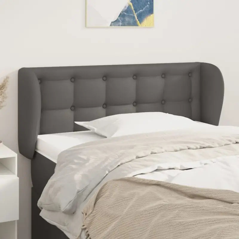 Hoofdborden en voetborden met hoogwaardige kunstleer levering bevat - Grijs / 103 x 23 x 78/88 cm / 1 - Hoofdborden