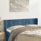 Hoofdborden en voetborden met levering bevat in zacht fluweel - Donkerblauw / 147 x 16 x 78/88 cm / 1 - Hoofdborden