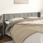 Hoofdborden en voetborden met levering bevat in zacht fluweel - Lichtgrijs / 203 x 16 x 78/88 cm / 1 - Hoofdborden
