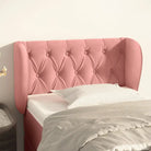 Hoofdborden en voetborden met levering bevat in zacht fluweel design - Roze / 83 x 23 x 78/88 cm / 1 - Hoofdborden