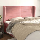 Hoofdborden en voetborden met levering bevat in zacht fluweel ontwerp - Roze / 183 x 23 x 118/128 cm / 1 - Hoofdborden