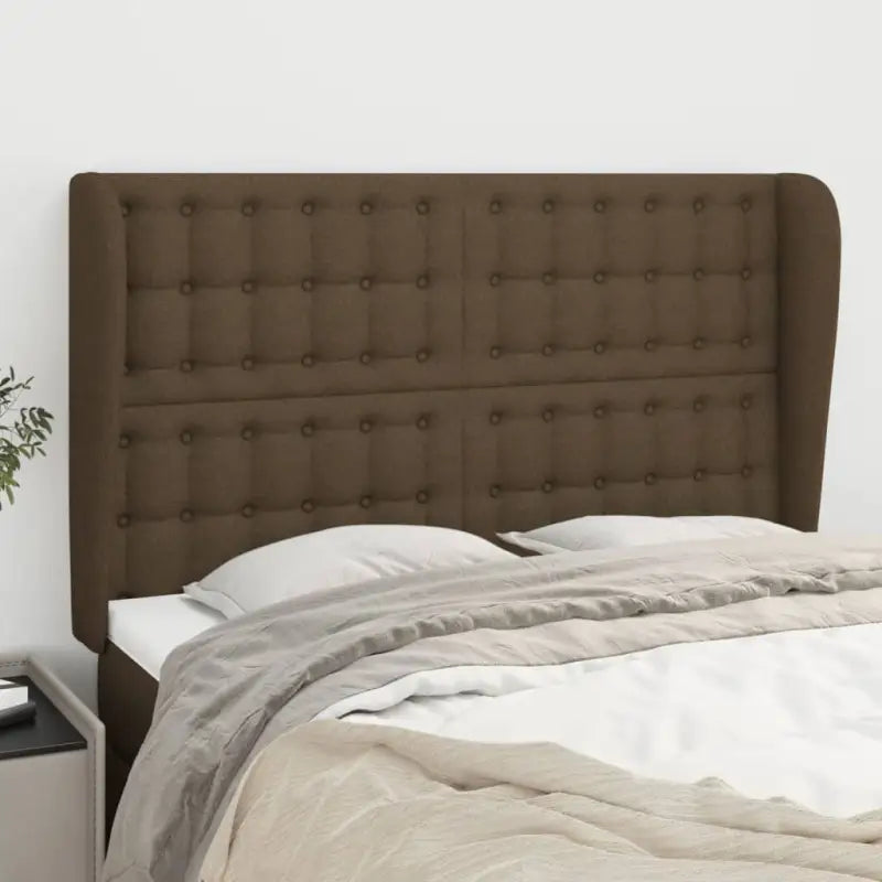 Hoofdborden en Voetborden met levering bevat voor een stijlvolle slaapkamer - Donkerbruin / 147 x 23 x 118/128 cm / 1