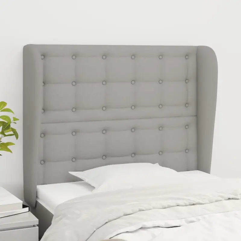 Hoofdborden en Voetborden met levering bevat voor een stijlvolle slaapkamer - Lichtgrijs / 93 x 23 x 118/128 cm / 1