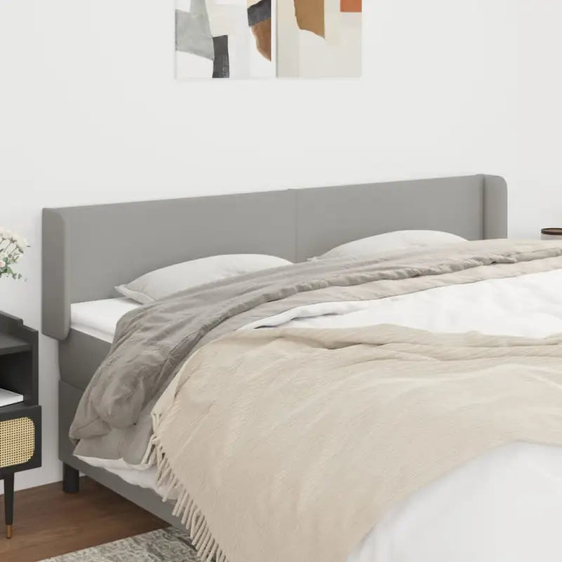 Hoofdborden en voetborden met levering bevat voor elke slaapkamer - Lichtgrijs / 203 x 16 x 78/88 cm / 1 - Hoofdborden
