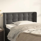 Hoofdborden en voetborden met luxe fluweel levering bevat - Donkergrijs / 83 x 16 x 78/88 cm / 1 - Hoofdborden