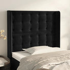 Hoofdborden en voetborden met luxe fluweel levering bevat - Zwart / 83 x 16 x 118/128 cm / 1 - Hoofdborden en voetborden