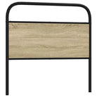Hoofdborden en voetborden met ronde buizen en bewerkt hout - Sonoma eiken / 100 cm / 1 - Hoofdborden en voetborden