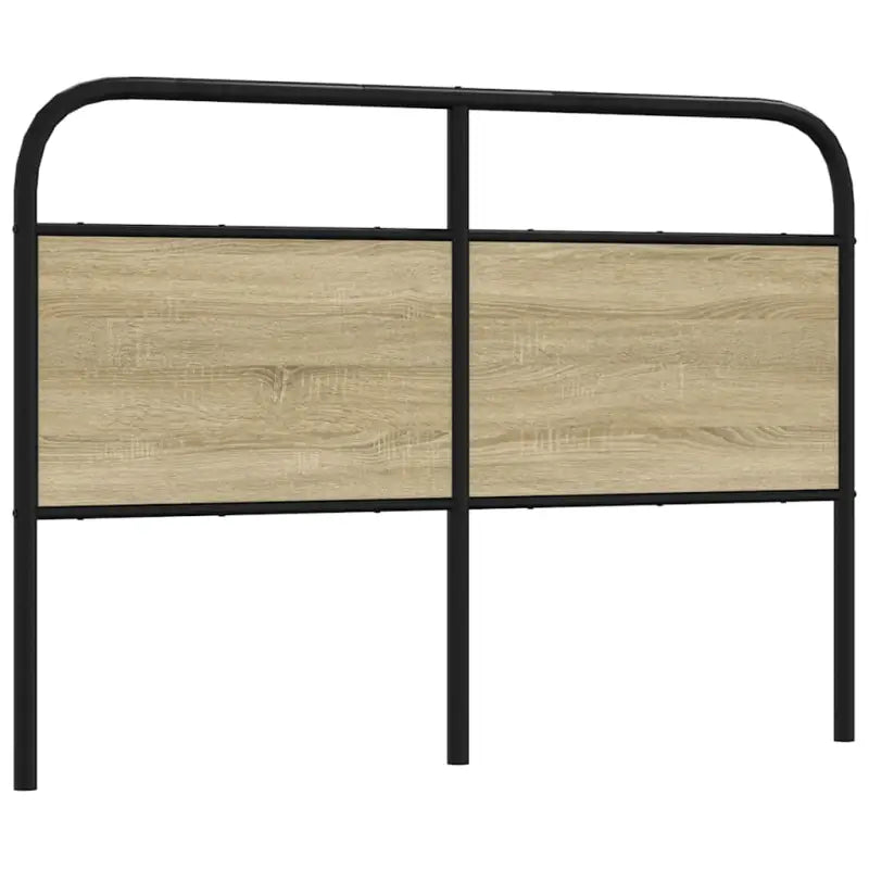 Hoofdborden en voetborden met ronde buizen en bewerkt hout - Sonoma eiken / 120 cm / 1 - Hoofdborden en voetborden