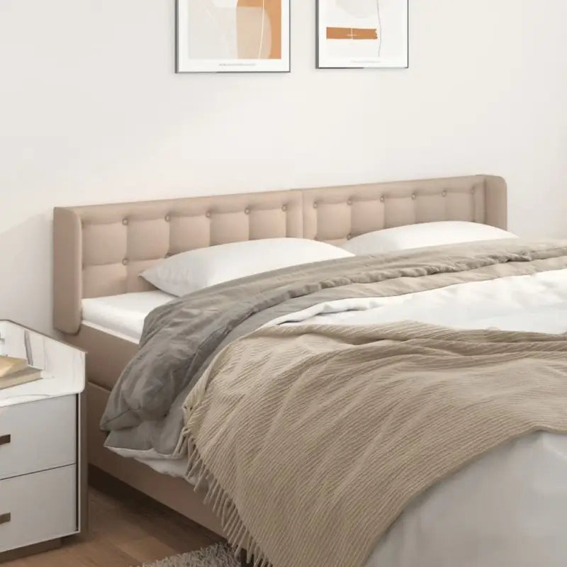 Hoofdborden en voetborden met trendy ontwerp 83x16x118 levering bevat - Cappuccino / 163 x 16 x 78/88 cm / 1