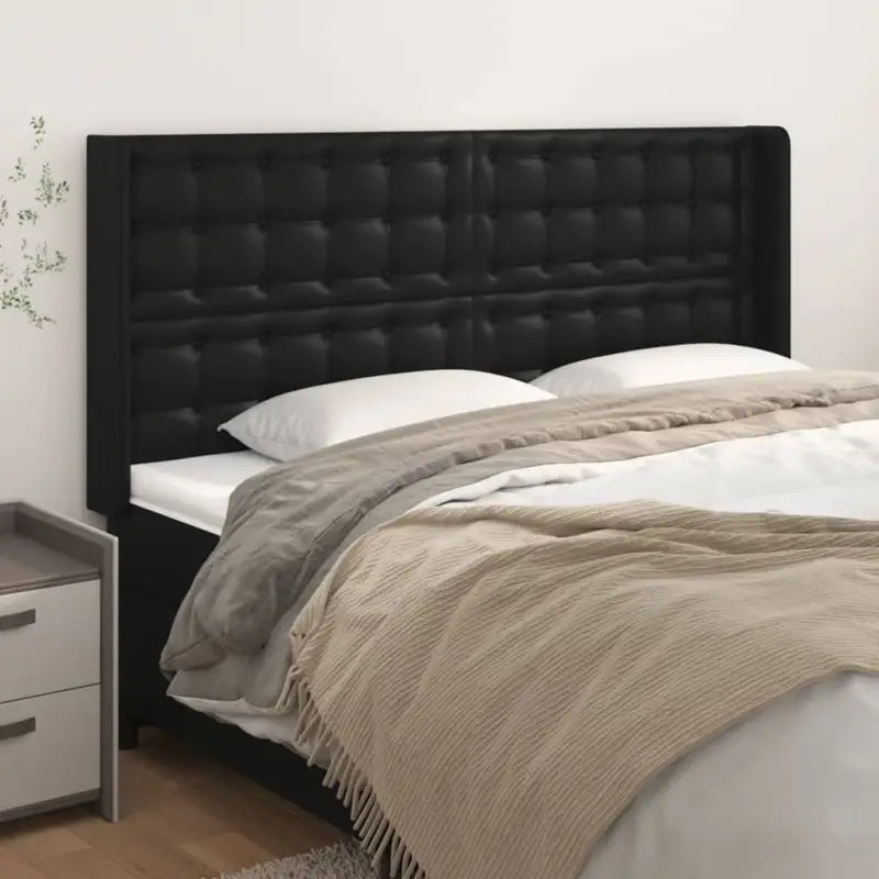 Hoofdborden en voetborden met trendy ontwerp 83x16x118 levering bevat - Zwart / 183 x 16 x 118/128 cm / 1 - Hoofdborden