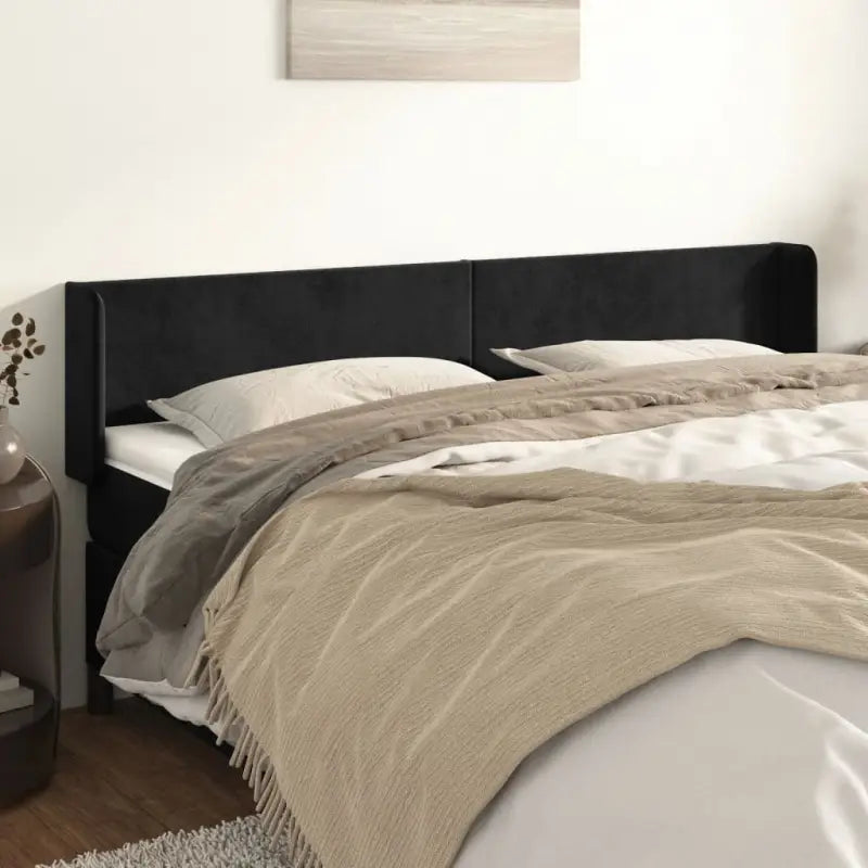 Hoofdborden en voetborden met trendy ontwerp levering bevat 183x16x78 - Zwart / 183 x 16 x 78/88 cm / 1 - Hoofdborden