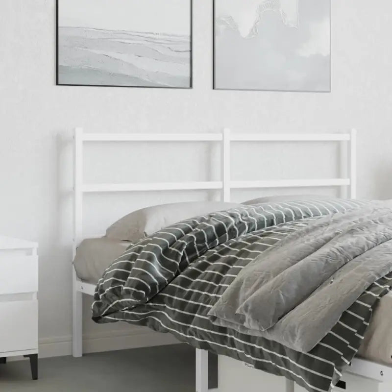 Hoofdborden en voetborden met vierkante buizen voor een stijlvolle slaapkamer - Wit / 140 cm / 1 - Hoofdborden