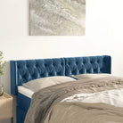 Hoofdborden en voetborden met zachte fluweel levering bevat - Donkerblauw / 147 x 16 x 78/88 cm / 1 - Hoofdborden