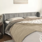 Hoofdborden en voetborden met zachte fluweel levering bevat - Lichtgrijs / 163 x 23 x 78/88 cm / 1 - Hoofdborden