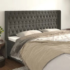 Hoofdborden en voetborden met zachte fluweel levering bevat - Donkergrijs / 183 x 16 x 118/128 cm / 1 - Hoofdborden