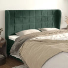 Hoofdborden en voetborden met zachte fluweel levering bevat - Donkergroen / 163 x 23 x 118/128 cm / 1 - Hoofdborden