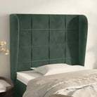 Hoofdborden en voetborden met zachte fluweel levering bevat - Donkergroen / 93 x 23 x 118/128 cm / 1 - Hoofdborden