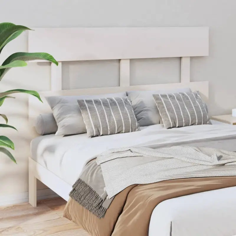 Hoofdborden en voetborden van massief grenenhout met trendy design - Wit / 124 x 81 cm / 1 - Hoofdborden en voetborden