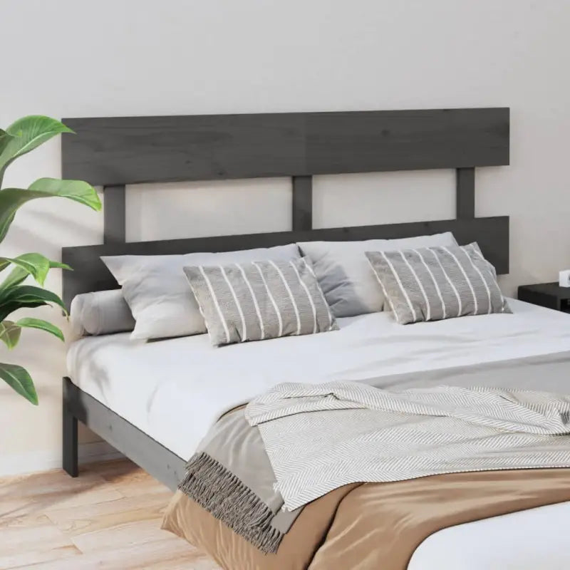 Hoofdborden en voetborden van massief grenenhout met trendy design - Grijs / 154 x 81 cm / 1 - Hoofdborden en voetborden