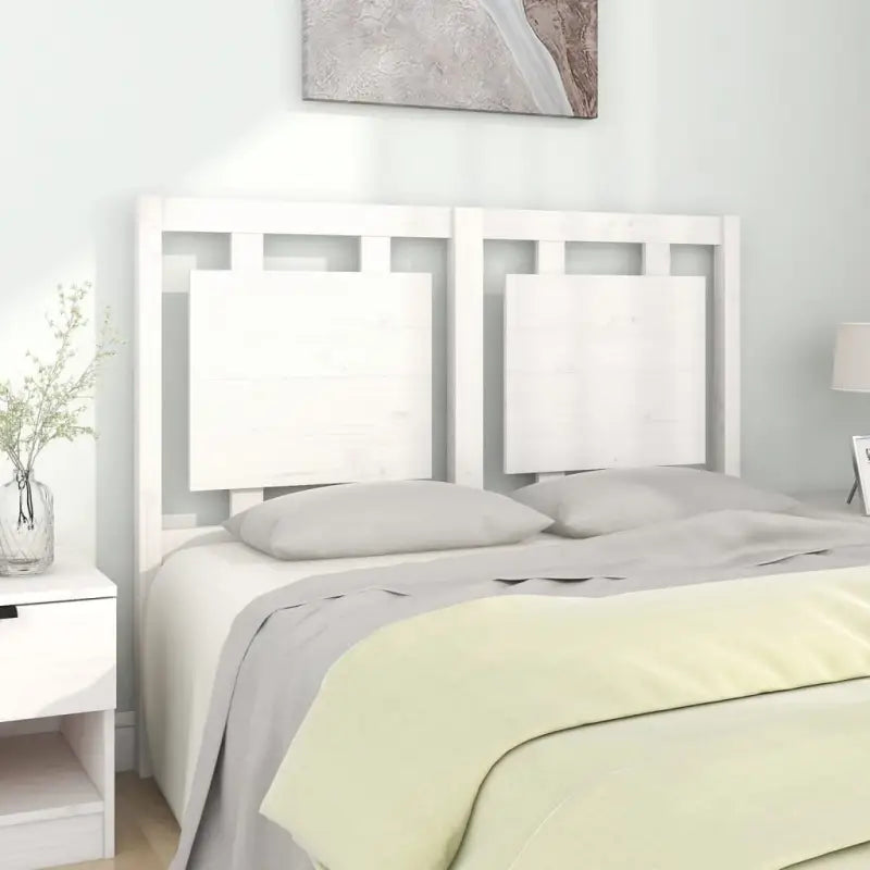 Hoofdborden en voetborden van massief grenenhout voor een compleet slaapkamer uiterlijk - Wit / 125.5 x 100 cm / 1