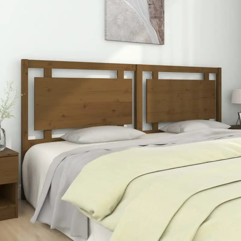 Hoofdborden en voetborden van massief grenenhout voor een compleet slaapkamer uiterlijk - Honingbruin / 205.5 x 100 cm