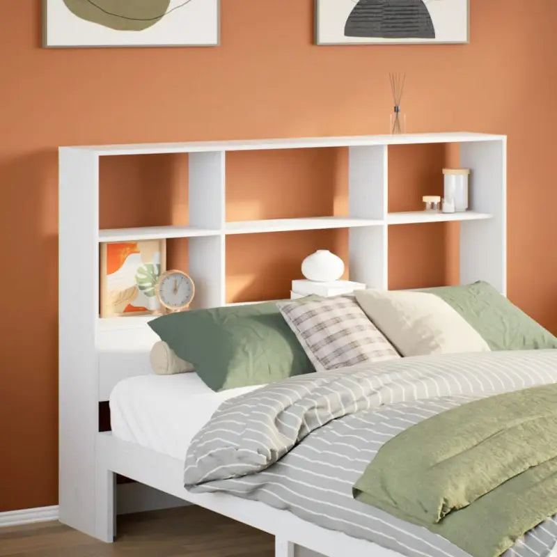 Hoofdborden en voetborden van massief grenenhout voor een complete slaapkamerstijl - Wit / 120 cm / 1 - Hoofdborden