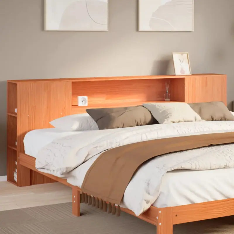 Hoofdborden en voetborden van massief grenenhout voor een stijlvolle slaapkamer - Wasbruin / 200 cm / 1 - Hoofdborden