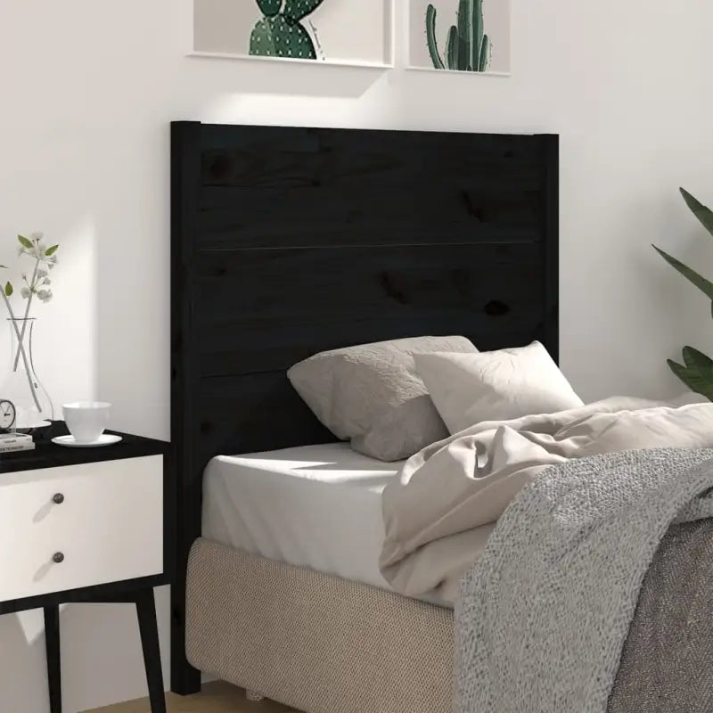 Hoofdborden en voetborden van massief grenenhout voor een stijlvolle slaapkamer - Zwart / 96 x 100 cm / 1 - Hoofdborden