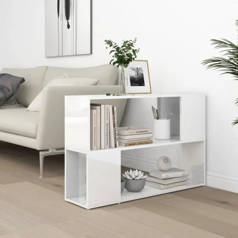 Hoogglans wit Boekenkast bewerkt hout met strak ontwerp - Boekenkasten