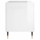 Hoogglans wit CD en DVD kast met ijzeren poten van bewerkt hout - Cd- & dvd-kasten