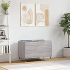 Hoogglans wit CD en DVD kast met ijzeren poten van bewerkt hout - Grijs sonoma / 1 - Cd- & dvd-kasten