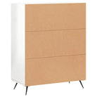 Hoogglans wit dressoir met glas en bewerkt hout voor een tijdloze uitstraling - Dressoirs & buffetkasten