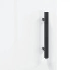 Hoogglans wit dressoir met metalen poten en bewerkt hout - Dressoirs & buffetkasten