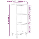 Hoogglans wit dressoir van bewerkt hout met metalen poten - Dressoirs & buffetkasten